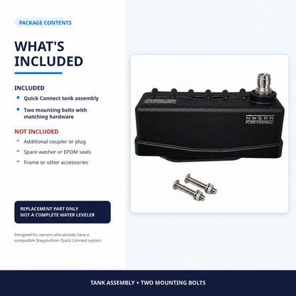 NXGEN Quick Connect tank assembly with 1–200 PSI operating range and lower-stress performance under typical household water pressure.