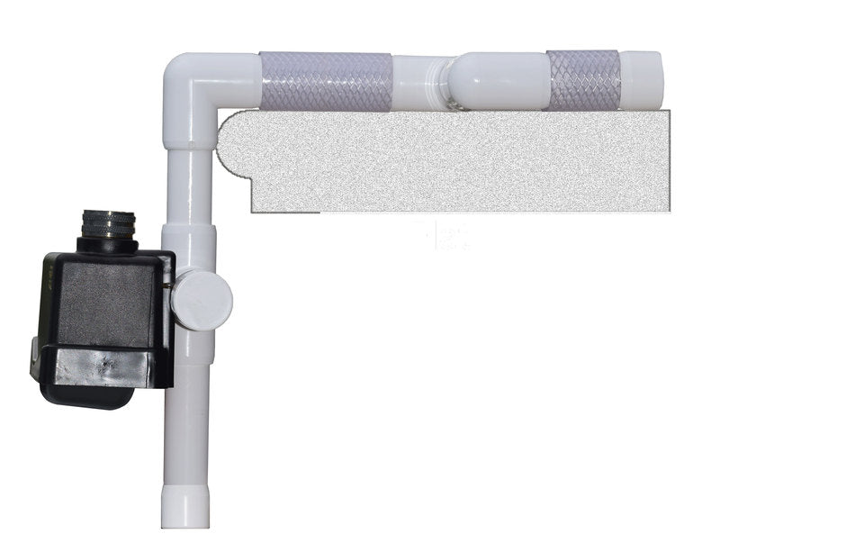 Brass Swivel authentic Flat coping side view, rear legs folded back, black float assembly