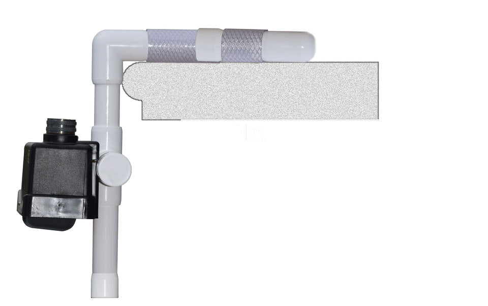 Brass Swivel authentic Flat coping side view, rear legs folded forward, black float assembly