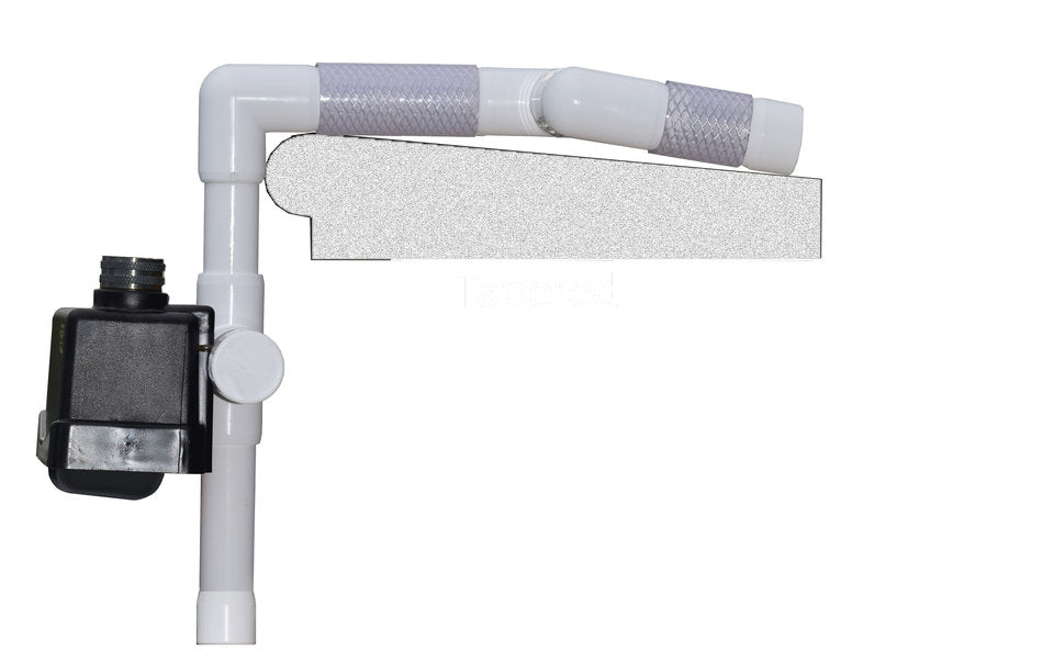 Brass Swivel authentic Tapered coping side view, for sloped coping, black float assembly