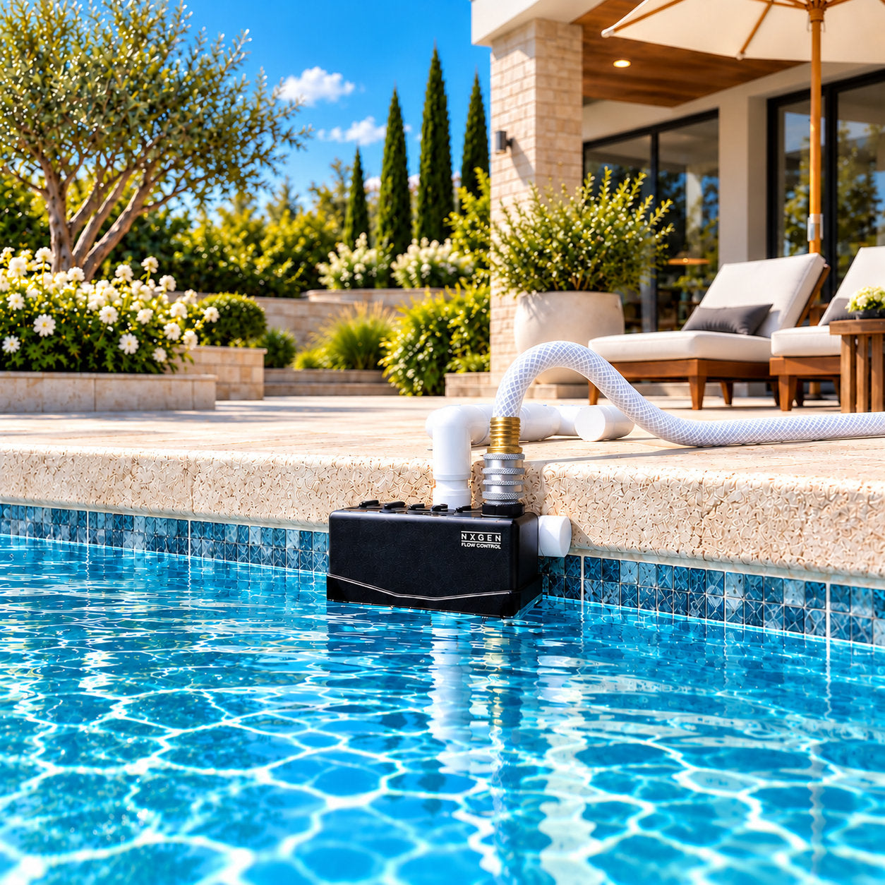Owner-approved Quick Connect hose connected pool installation